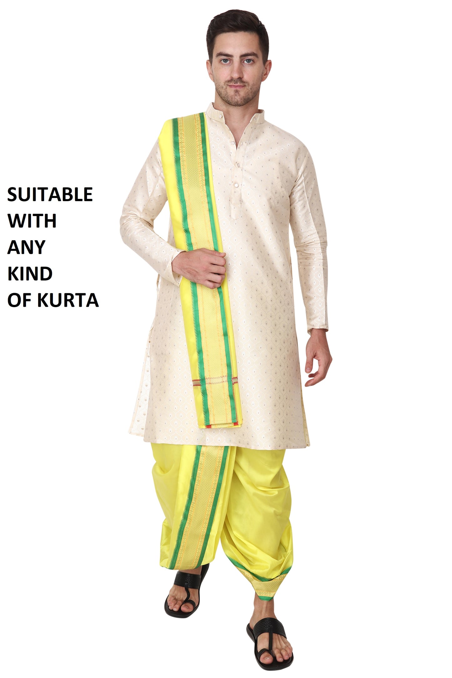 Yellow Dhoti for Men