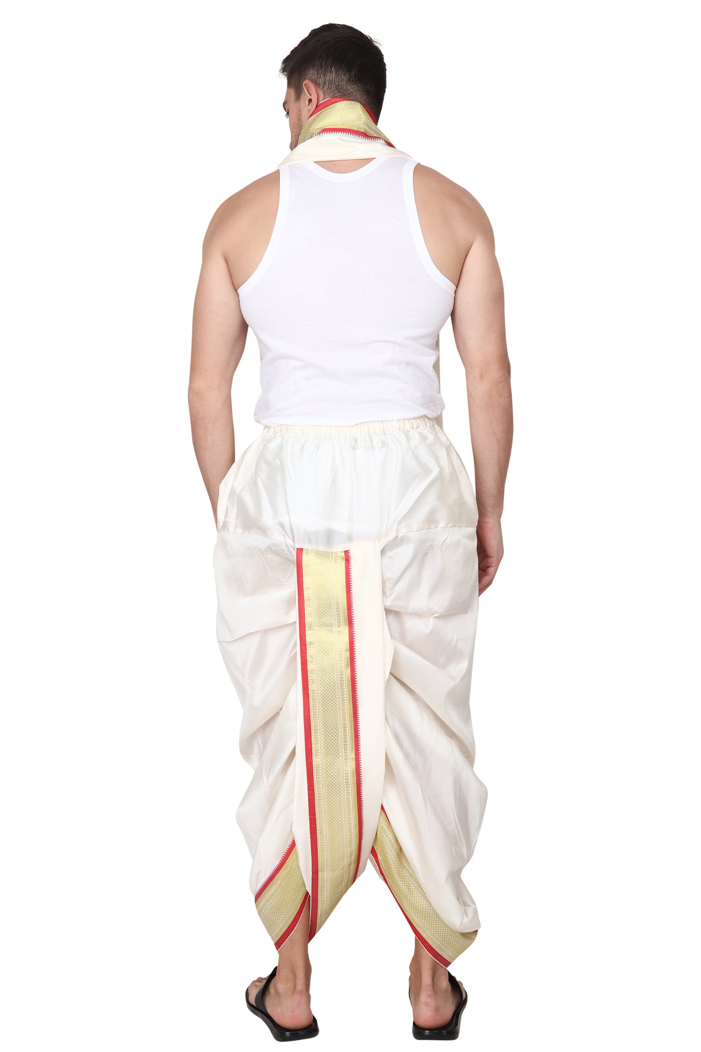 Cream-Off-White Color Dhoti Kurta Set for Men , Indian Ethnic Wear