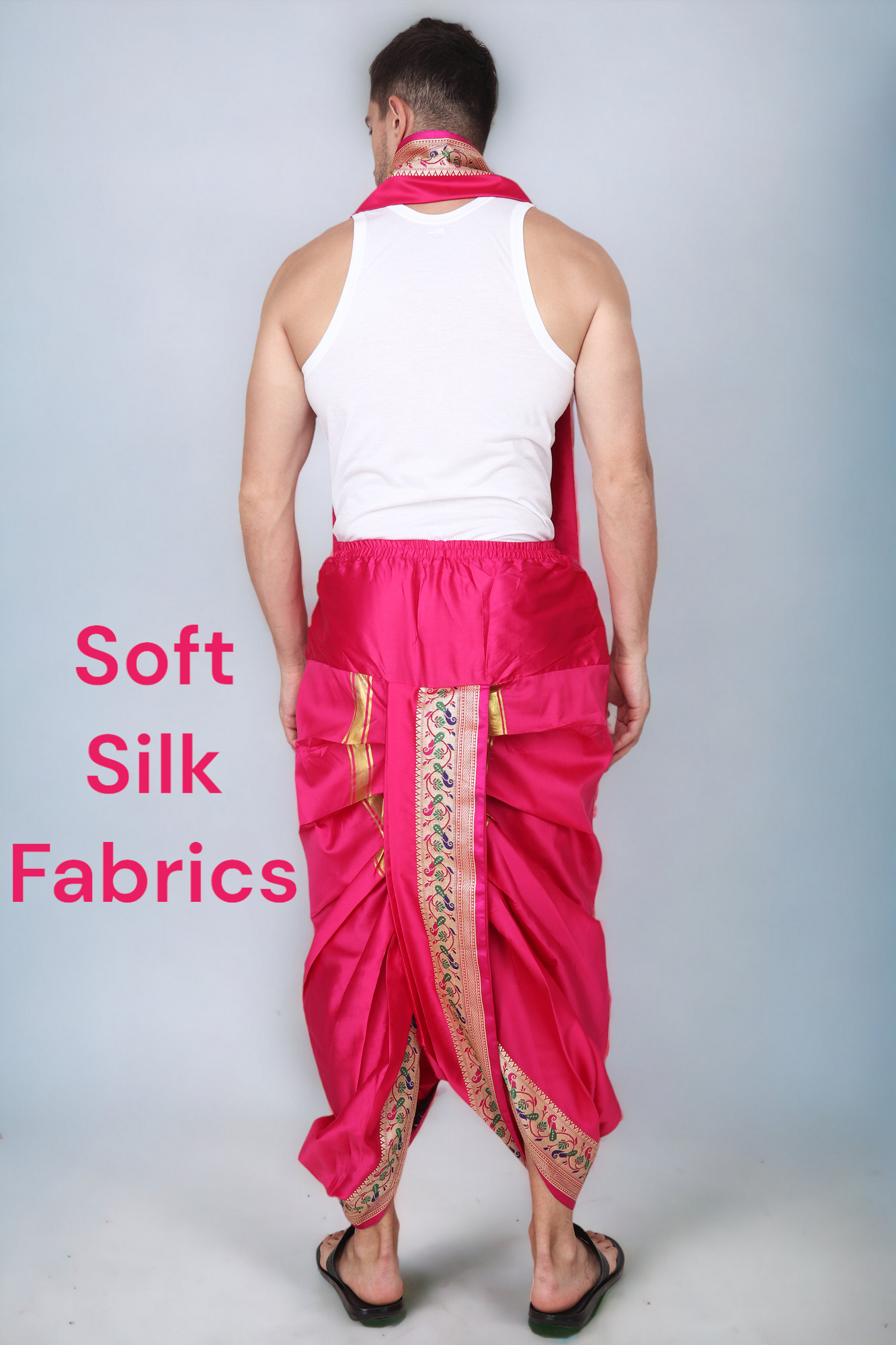 Dhoti Kurta Set for Men with Stole - Sherwani Style - Mens Wedding Dress