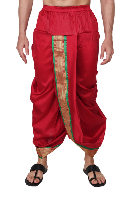 Maroon Color - Ready to Wear - Dhoti Set