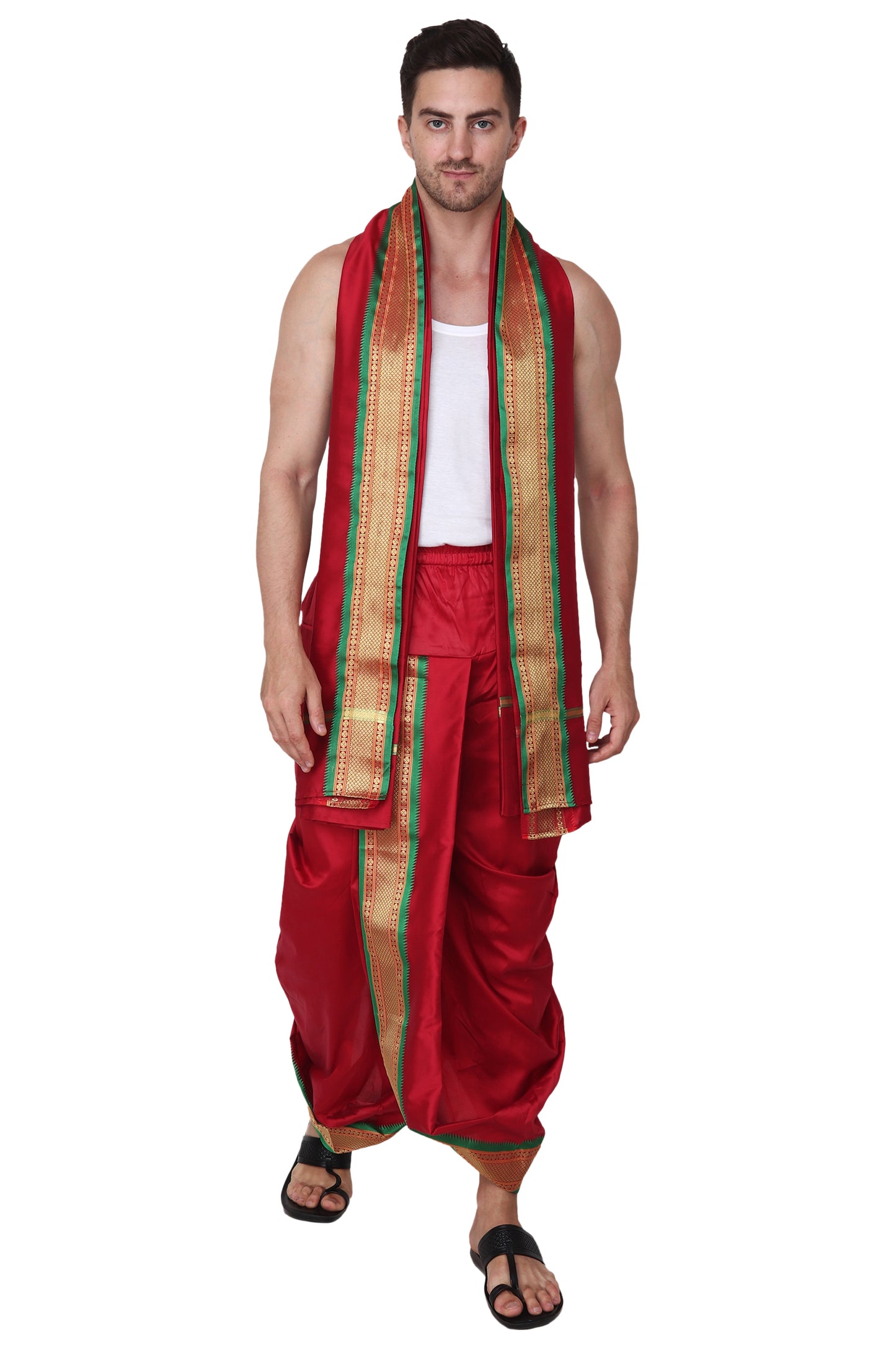 Maroon Color - Ready to Wear - Dhoti Set