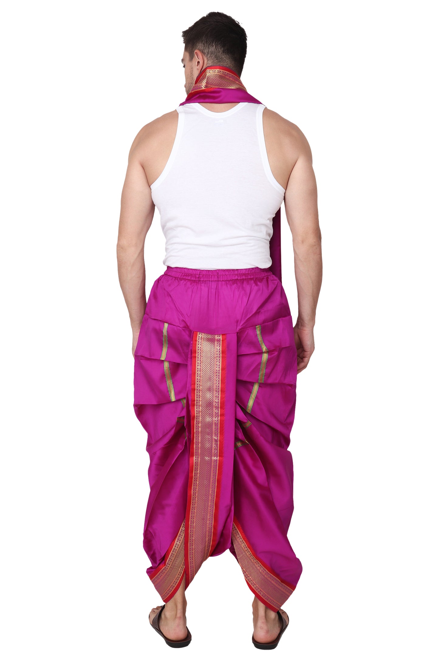 Purple-Megenta Dhoti - Ready to Wear - Dhoti Pant for Men